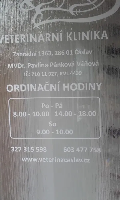 Veterinární Klinika - MVDr. Pavlína Pánková Váňová
